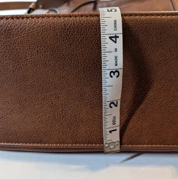 Realer Soft Brown Faux Leather Purse Handbag Large Bucket Hobo Crossbody - Picture 12 of 12